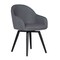 Studio Designs Home Dome Swivel Dining / Office Chair with Arms in Charcoal Grey